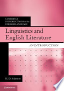 Linguistics and English literature : an introduction /