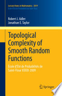 Topological complexity of smooth random functions : École d'Été de Probabilités de Saint-Flour XXXIX-2009 /