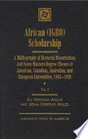 African (Igbo) scholarship /