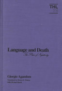 Language and death : the place of negativity /