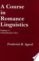 A course in Romance linguistics /