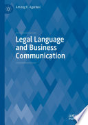 Legal language and business communication /