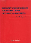 Boundary value problems for higher order differential equations /