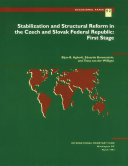 Stabilization and structural reform in the Czech and Slovak Federal Republic : first stage /