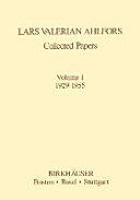 Lars Valerian Ahlfors : collected papers /