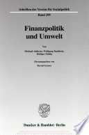 Finanzpolitik und Umwelt /
