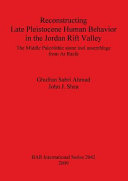 Reconstructing late Pleistocene human behavior in the Jordan Rift Valley : the middle paleolithic stone tool assemblage from Ar Rasf /