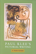 Paul Klee's pictorial writing /