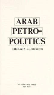 Arab petropolitics /
