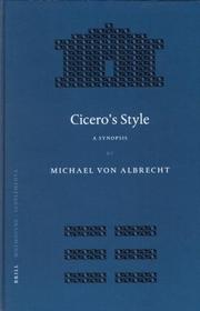 Cicero's style : a synopsis /