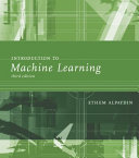 Introduction to machine learning /