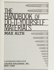 The handbook of do-it-yourself materials /