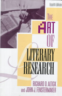 The art of literary research /