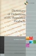 Dictionary of definitions of EU regulated products /