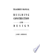 Teacher's manual for Building construction and design /