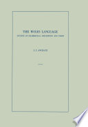 The Wolio language : outline of grammatical description and texts /