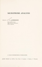 Microprobe analysis /
