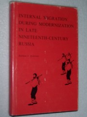 Internal migration during modernization in late nineteenth-century Russia /