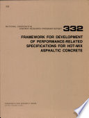 Framework for development of performance-related specifications for hot-mix asphaltic concrete /