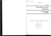 Power system control and stability /