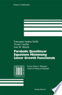 Parabolic Quasilinear Equations Minimizing Linear Growth Functionals /