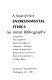 A search for environmental ethics : an initial bibliography /