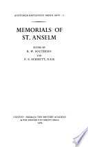 Memorials of St. Anselm /