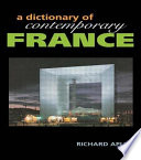 A dictionary of contemporary France /