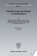 Globalisierung und Wandel von Institutionen /