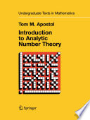 Introduction to analytic number theory /