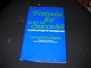 Formula for success ; a core concept of management /