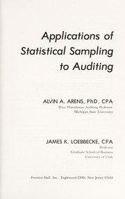 Applications of statistical sampling to auditing /
