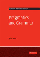 Pragmatics and grammar /