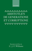 Aristotle's De generatione et corruptione /