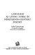 Language as living form in nineteenth century poetry /