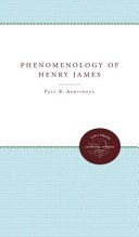 The phenomenology of Henry James /
