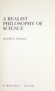 A realist philosophy of science /