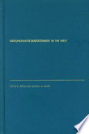 Groundwater management in the West /