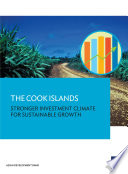 Cook islands;stronger investment climate for sustainable growth.