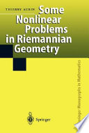 Some nonlinear problems in Riemannian geometry /