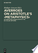 On Aristotle's "Metaphysics" : an annotated translation of the so-called "Epitome" /