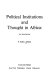 Political institutions and thought in Africa : an introduction /