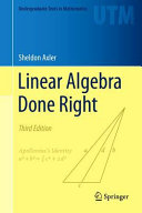 Linear algebra done right /