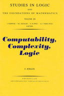 Computability, complexity, logic /