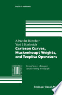 Carleson curves, Muckenhoupt weights, and Toeplitz operators /