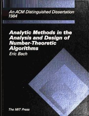 Analytic methods in the analysis and design of number-theoretic algorithms /
