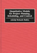 Quantitative models for project planning, scheduling, and control /