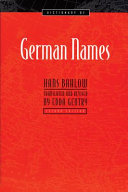 Dictionary of German names /