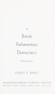 British parliamentary democracy /