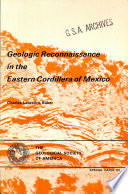 Geologic reconnaissance in the eastern cordillera of Mexico.